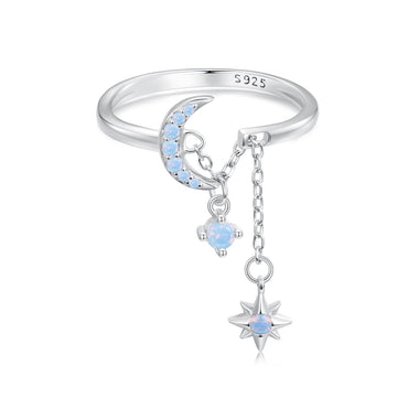 925 Sterling Silver Nano Opal Stone Ring for Women - 0
