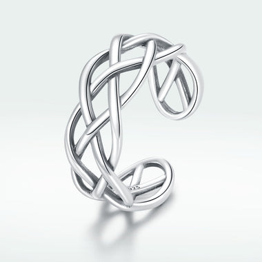 925 Sterling Silver Oxidized Ring 0.8cm for Women