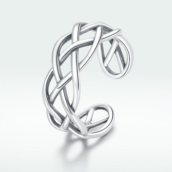 925 Sterling Silver Oxidized Ring 0.8cm for Women
