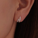 925 Sterling Silver Earrings with Pavé Setting CZ-5