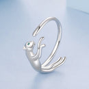 925 Sterling Silver Ring with Pavé Setting CZ in White Gold Plating-2