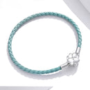 925 Sterling Silver and Leather 17cm Bracelet-5