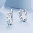 925 Sterling Silver Earrings with CZ in Pavé Setting, 12x3mm, for Women-6