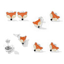925 Sterling Silver Earrings with Pavé Setting and Enamel Process, Oxidized, 0.7*0.9cm for Women-3