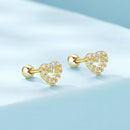 925 Sterling Silver White Gold Plated Earrings with CZ for Women-5