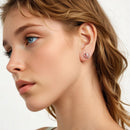 925 Sterling Silver White Gold Plated Pavé Setting CZ Earrings-7