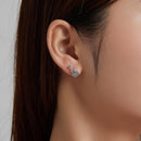 925 Sterling Silver & Oxidized Silver Earrings for Women - 1.3*0.6cm-7