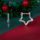 925 Sterling Silver Enamel Plated Platinum Earrings for Women-3