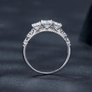 925 Sterling Silver Moissanite Pavé Setting Ring Size 6 for Women-5