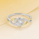 925 Sterling Silver & Plated White Gold 1.7mm CZ Ring Size 7.0 for Women-2