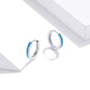 925 Sterling Silver + Platinum Translucent Opal Earrings for Women-3