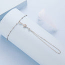 925 Sterling Silver White Gold Plated CZ Bracelet 15+6cm for Women-2