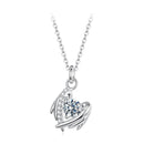 925 Sterling Silver Moissanite White Gold Plated Necklace for Women, Length 40+5cm-2