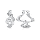 925 Sterling Silver Earrings 18mm x 10mm for Women-2