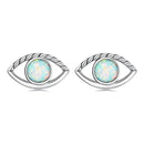 925 Sterling Silver Translucent Opal Earrings for Women-2