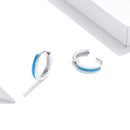 925 Sterling Silver + Platinum Translucent Opal Earrings for Women-5