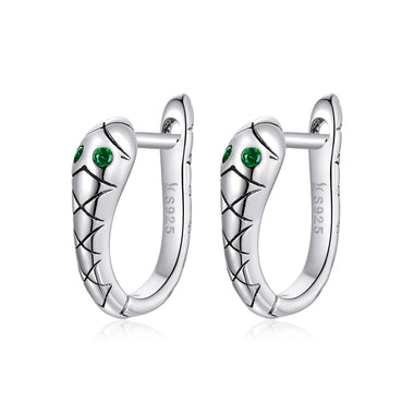 925 Sterling Silver Plated Platinum CZ Earrings for Women - 0