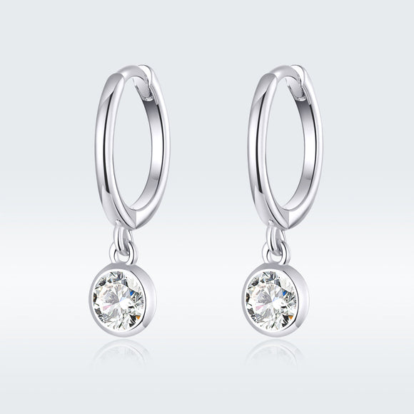925 Sterling Silver Gold Plated Pavé Setting CZ Earrings for Women