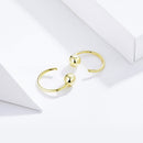 925 Sterling Silver Earrings with Plated Platinum, 1cm Diameter for Women-7