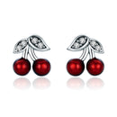 925 Sterling Silver Earrings with CZ & Enamel, 0.9x0.8cm, for Women-3