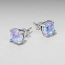 925 Sterling Silver Earrings with Pavé Setting CZ and Oxidized Finish-3