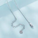 925 Sterling Silver Plated Platinum Necklace 400+50mm for Women-6