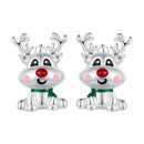 925 Sterling Silver Enamel Earrings 12x9mm-1