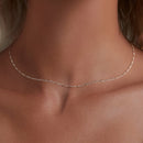 925 Sterling Silver Plated Platinum Necklace for Women-6