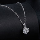 925 Sterling Silver Moissanite Plated Platinum Necklace for Women, 6.5mm, Style L, 400mm Length-7