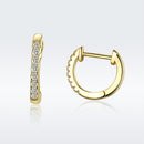925 Sterling Silver 1.3cm Pavé Set CZ Earrings-6