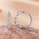 925 Sterling Silver Earrings with Pavé Setting CZ and White Gold Plating for Women-2