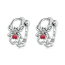 925 Sterling Silver Earrings with Pavé Setting CZ and Enamel Process-4