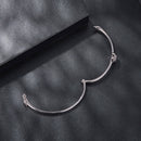 925 Sterling Silver Moissanite & CZ Bracelet Size 17 for Women-4