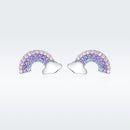 925 Sterling Silver Earrings with Pavé Setting CZ-4
