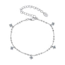 925 Sterling Silver & Moissanite Bracelet for Women - 15+6cm, Plated White Gold-1