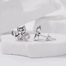 925 Sterling Silver Brass White Gold Plated Earrings with CZ for Women-4