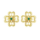 925 Sterling Silver Earrings with Pavé Setting CZ, 0.9cm, Oxidized Silver for Women-1