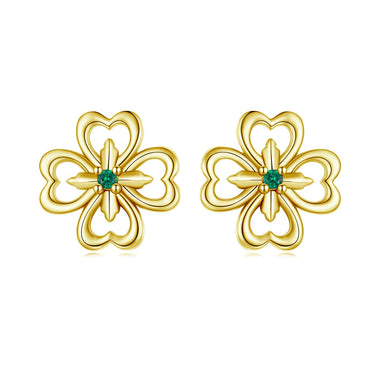 925 Sterling Silver Earrings with Pavé Setting CZ, 0.9cm, Oxidized Silver for Women