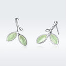 925 Sterling Silver Earrings with Synthetic Opal 1.5*1.3cm-8