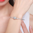 925 Sterling Silver Bracelet with Cat Head Charm, 17cm for Women-6