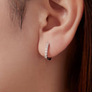 925 Sterling Silver Moissanite Earrings 1.4cm for Women-5