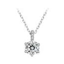 925 Sterling Silver Moissanite Plated Platinum Necklace for Women, 6.5mm, Style L, 400mm Length-2