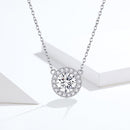 925 Sterling Silver Plated Platinum 49cm Pavé Setting CZ Necklace for Women-6
