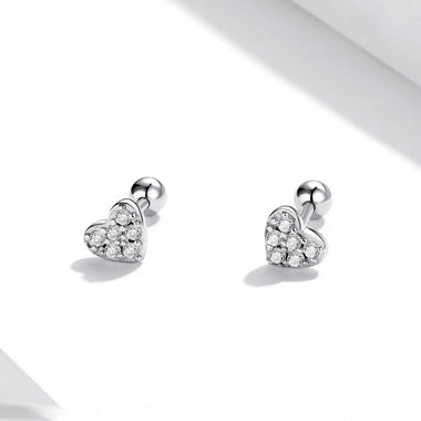 925 Sterling Silver Earrings with Pavé Setting CZ - 0