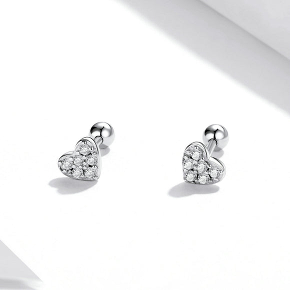925 Sterling Silver Earrings with Pavé Setting CZ