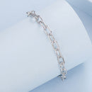 925 Sterling Silver White Gold Plated 15+6cm Adjustable Bracelet for Women-4