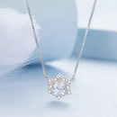 925 Sterling Silver Necklace with Pavé Setting CZ - Length 400+50mm - Women-4