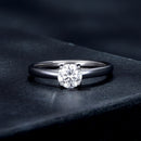 925 Sterling Silver Moissanite Ring 0.6 Carat Size 6 for Women-4