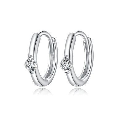 925 Sterling Silver Pavé Setting CZ Gold Plated Earrings for Women
