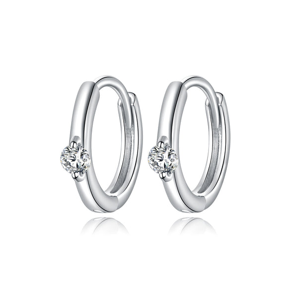 925 Sterling Silver Pavé Setting CZ Gold Plated Earrings for Women